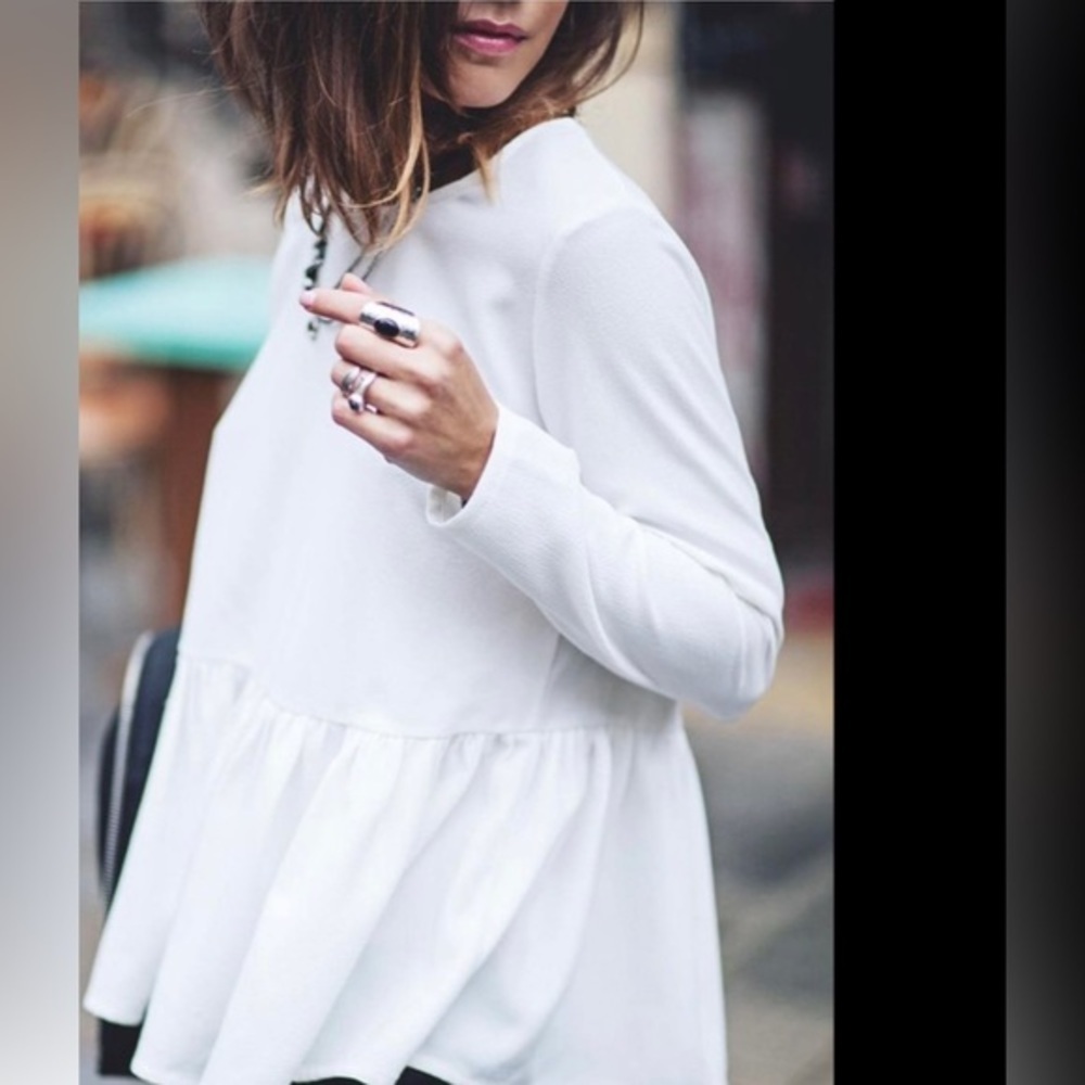 Mademoiselle D Lola Peplum Top